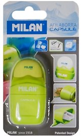 Точилка «Capsule», пластик, Milan с ластиком, в ассортименте