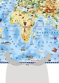 Карта мира для детей с наклейками - 1