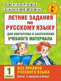 Летние задания по русскому языку для повторения и закрепления учебного материала. Все правила русского языка. 1 класс