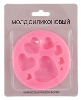 Силиконовый молд Сердечки