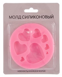 Силиконовый молд Сердечки