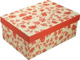 Коробка подарочная "Розочки" красный с белым 23*16.5*9.5см