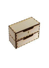 Комод - 2 (2 яруса) (141354) (150х80х100мм) (игрушка из дерева) (упаковка)