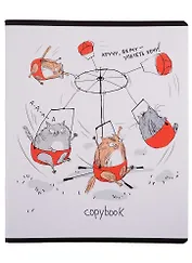 Тетрадь в клетку Феникс+, "Забавные коты", 48 листов, в ассортименте