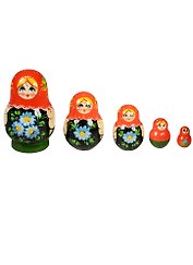 Матрешка 5 предм. расписная авторская "Кубышка", арт. С-203 (39 б/р)