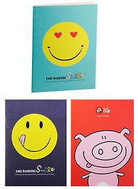 Записная книжка «Smile» А6, 30 листов в линейку, скрепка, Asac