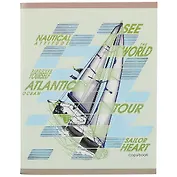 Тетрадь в клетку Listoff, "Парусники", 96 листов, в ассортименте