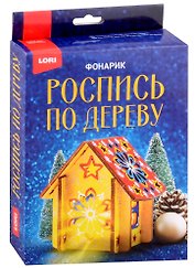 Роспись по дереву. Фонарик "Кристальная снежинка"