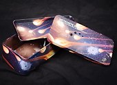 Шкатулка Космос Метеориты двухъярусный (17х8х6) (металл) (12-22743-K69-0) - 0
