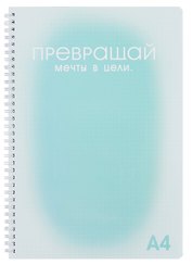 Тетрадь в клетку "Мечты и цели", А4 100 листов