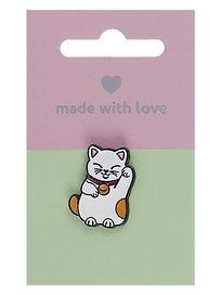 Значок «Котик Манэки-нэко», металл