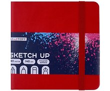 Скетчбук «Sketch Up. Красный» 140 х 140, 80 листов, белый офсет 100г/м2, твердая подложка