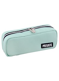 Пенал-косметичка "Private", пастельно-мятный, 21х9х5 см