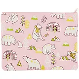 Папка для тетрадей В5 "Белые медведи" молния, лен