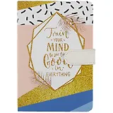 Блокнот с магнитной застежкой Слоганы (узор) (256стр) (13х19)