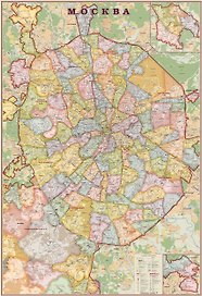 Карта настенная Москва (1:34 000)