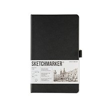Блокнот для зарисовок 9*14 см, 80 листов "Sketchmarker Domino" 140г/м2, черно-белый