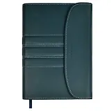 Ежедневник недат. А5 160л "Плезир" морская волна, иск.кожа, тв.переплет, блинт.тиснение, офсет, ляссе