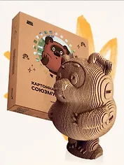 Конструктор из картона Декоративный бюст - 3D пазл Винни-Пух