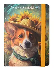 Скетчбук А6 48л "Винсент ван Дог" 80г/м2, тв.обложка, мат.ламинация, резинка