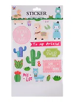 Стикеры бумажные  Лама