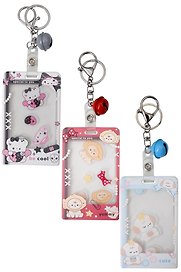 Бейдж 54*98 "Cute" горизонтальный, с колокольчиком, пластик, ассорти