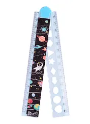 Линейка 30см "Космос" складывающаяся, инд.уп., подвес