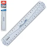 Линейка Maped, Graphic, 20см, двусторонняя, пластиковая, с держателем, в блистере