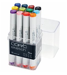 Набор маркеров Copic Sketch основные цвета, 12 цветов