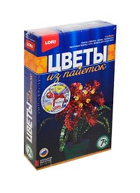 LORI Цв-004 Цветы из пайеток Аленький цветочек (набор для творчества) (7+) (коробка)