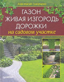 Газон, живая изгородь, дорожки на садовом участке.