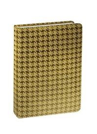 Ежедневник недат. А6+ 160л 120*170 "Tweed" бежевый, иск.кожа, тисн."гусиная лапка", тв.переплет, поролон, ляссе, In Folio