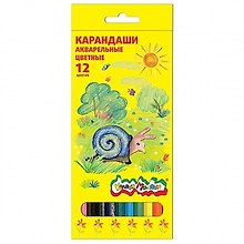 Карандаши цветные акварельные, Каляка-Маляка, 12 цветов