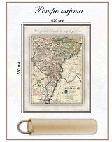 Карта-ретро Саратовской губернии, состояние на 1900 г.