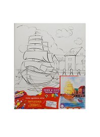 Набор Роспись по холсту Морские грезы (21600) (25х30см) (краски+палитра+кисть) (5+) (упаковка)