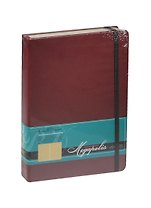 Ежедневник недат. А5 160л "MEGAPOLIS VELVET" бордовый, на резинке, иск.кожа, тонир.блок, карман, ляссе, Bruno Visconti
