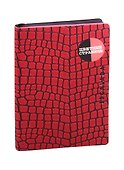 Книга для записей «Кроко», А5, 96 листов, бордовая, искусcтвенная кожа, мягкая обложка, с ляссе, Escalada - 0