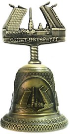 Колокольчик с фигуркой  "Мосты" цвет бронза
