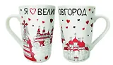 Кружка Я люблю Великий Новгород (350мл) (фарфор) (Великий Новгород) (065-4-28)