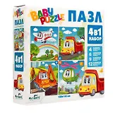 Пазл Для Малышей Техника. ORIGAMI/Оригами Набор.4в1.4-6-9-12Эл 05779