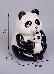 Копилка керамика Панда с детенышем (13,5 см) (543351)