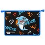 Папка для тетрадей А4 "Angry shark"  1 отд., картон/пластик, молния