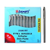 Ручка перьевая "Sterling" хром.корпус, грип, Luxor