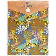 Папка -конверт «Leopard tropic» А6 на кнопке, вертикальная