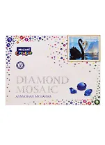 Алмазная мозаика MAZARI Черный и Белый лебеди 40х50см, полная выкладка