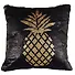 Подушка с пайетками Ананас черный(текстиль)(40х40) - 1