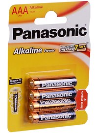 Элементы питания 04шт "Panasonic Alkaline" LR03, AAA, блистер
