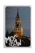 Магнит Москва Спасская башня Кремля (картон) (фото) (9х6) (Magniart)