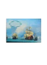 Альбом для рисования 40л А4 "Парусники" офсет 110г/м2, твин-лак, евроспираль, Unnika