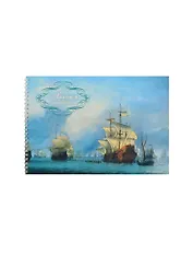 Альбом для рисования 40л А4 "Парусники" офсет 110г/м2, твин-лак, евроспираль, Unnika